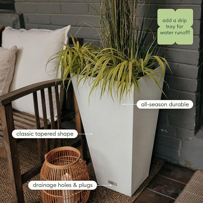Veradek Pure Series Taper Planter & Drip Tray - Image 5