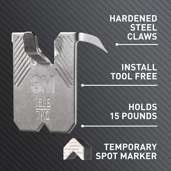 3M CLAW 45 lb. Drywall Picture Hanger - Image 6