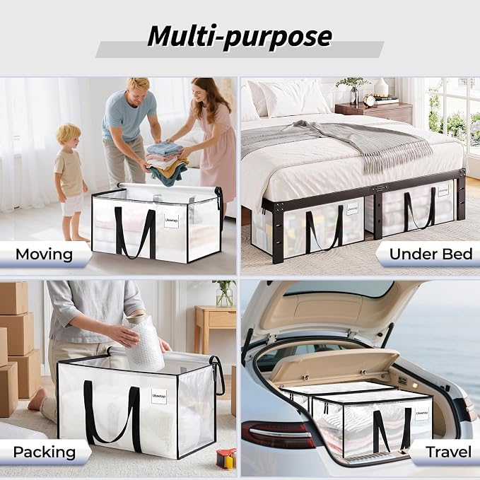 8 Pack Extra Large Clothes Storage Bins - Image 6
