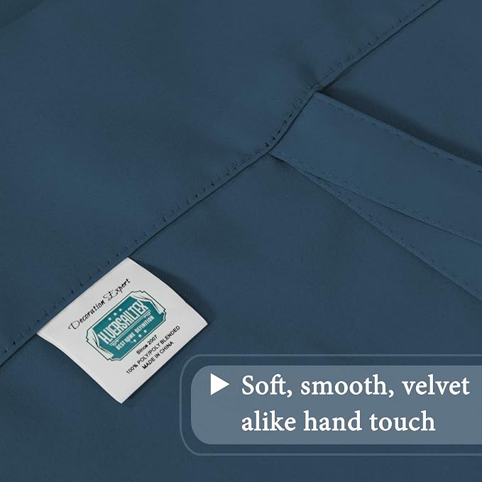 H.VERSAILTEX Balloon Shade Blackout Curtain Adjustable Thermal Insulated Tie Up - Image 7