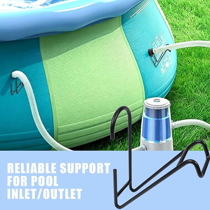 2 Pack Above Ground Pool Pipe Holder, Metal Pool Hose Support Bracket to - Image 6