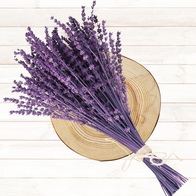 Glicrili Dried Lavender Flowers Real Stems Purple Bouquet - Image 7