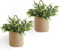 Dahey 2Pcs Woven Hanging Wall Basket 5.5"W×6.2"H by Dahey