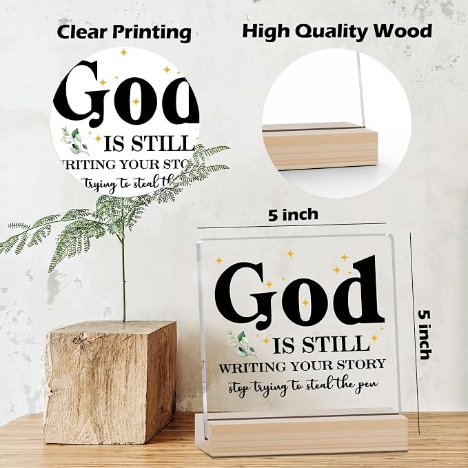Farmhouse Decor, Acrylic Christian God Home Decorations, Aesthetic Entry Way - Image 2