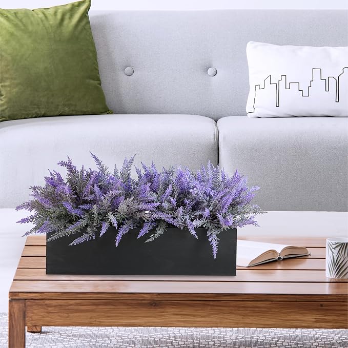 Winlyn 14" Artificial Lavender Arrangement Faux Lavender Flowers in Rustic - Image 5