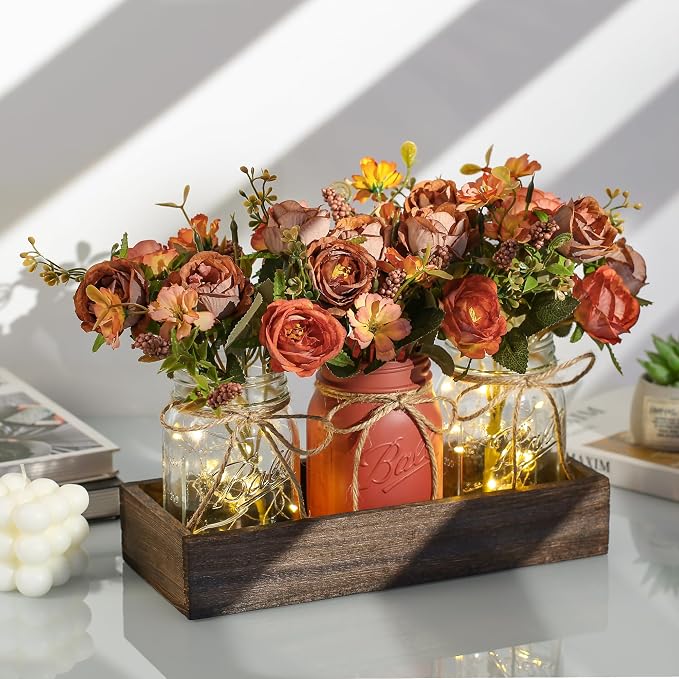 3 Pcs Mason Jar Centerpiece Table Decorations - Image 2