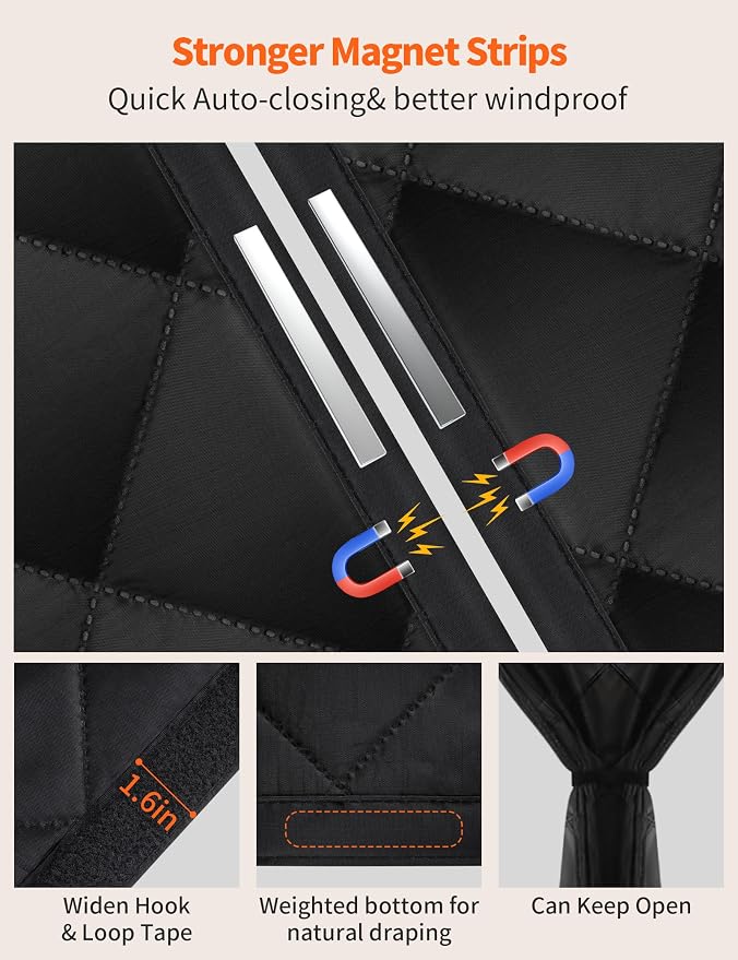 Magnetic Thermal Insulated Door Curtain - Image 4