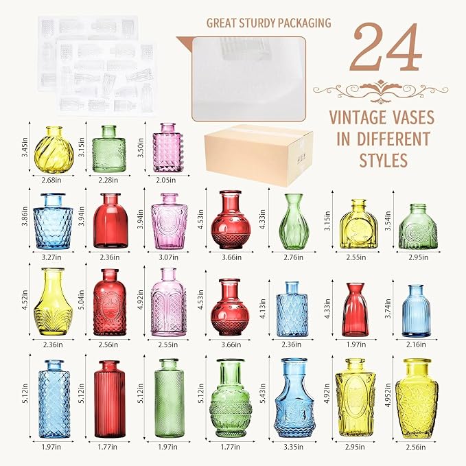 24PCS Mini Bud Vases As Wedding Centerpieces - Image 2