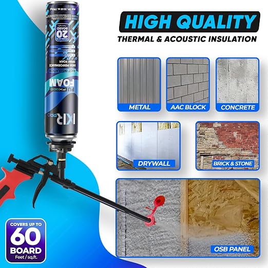 Spray Foam Insulation, Expanding Foam Sealant Spray, 3 Pack x 26.46 oz | High - Image 10