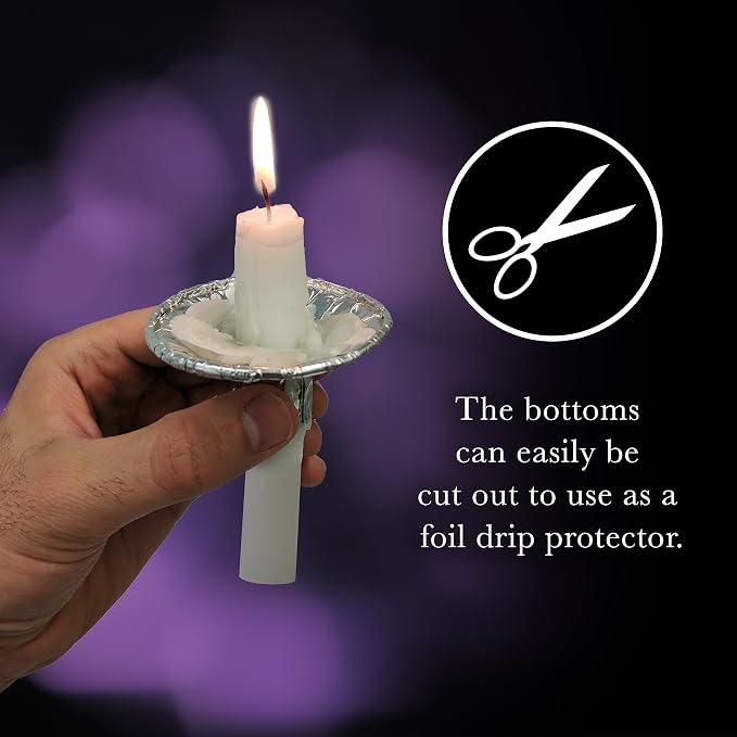 OHR Extra Heavy Disposable Aluminium Foil Candle Holder, Drip Cup Bobeches - Image 4