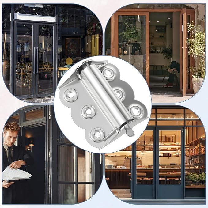 2 Pcs Spring Loaded Hinges Stainless Steel Self Closing Screen Door Hinges 2.4 - Image 7