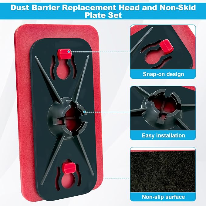 Dust Barrier Replacement Head and Non-Skid Plate Set Fit - Image 3