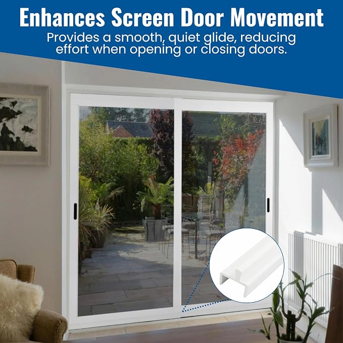 KC Hardware Vinyl Sliding Screen Door Track, Sliding Door Bottom Track - Image 5