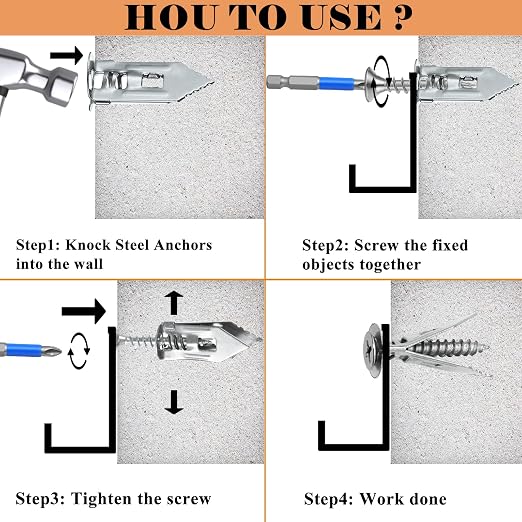 410PCS Self Drilling Drywall Anchors - Image 3