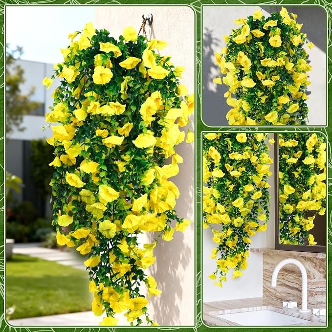 4-Pack Fake Hanging Plants, Faux Hanging Plant Artificial Greenery - Image 9