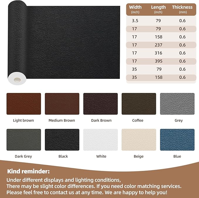 Leather Repair Kits, Large Vinyl Repair Patch - Image 2
