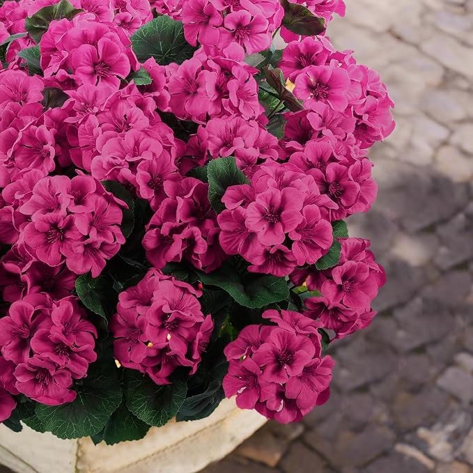 Hananona 12 Pcs Artificial Geranium Flowers - Image 6