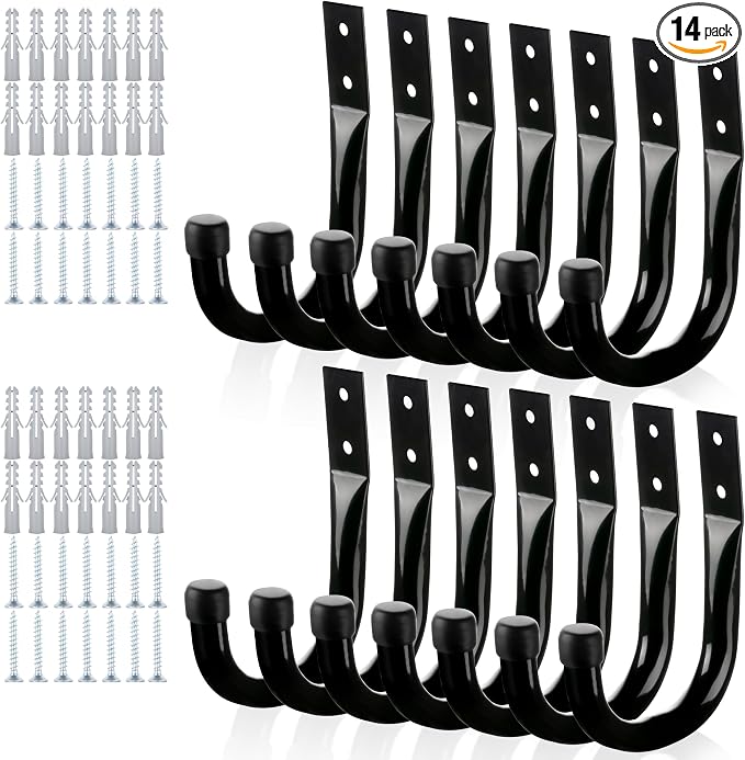 Large Metal Wall Hooks for Hanging Living Room/Bedroom/Garage by KURUI