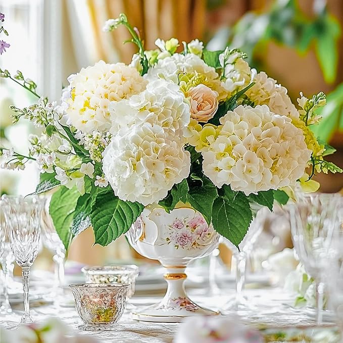 Auihiay 204Pcs Hydrangea Artificial Flowers Bulk, Artificial Hydrangea Flowers - Image 6