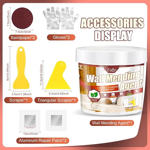 Drywall Repair Kit, 10.6oz Wall Spackle Repair Kit - Image 6