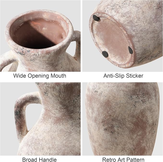 Ceramic Flower Vase with Handles - Image 3