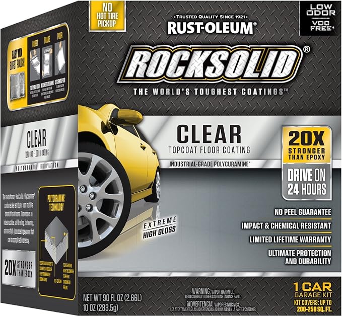 Rust-Oleum RockSolid Polycuramine High Gloss Clear Top Coat | Chemical Resistant - Image 2