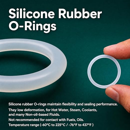 1030PCS Silicone Rubber O-Ring Assortment Kit in 31 Sizes | High Temp & Flexible - Image 3