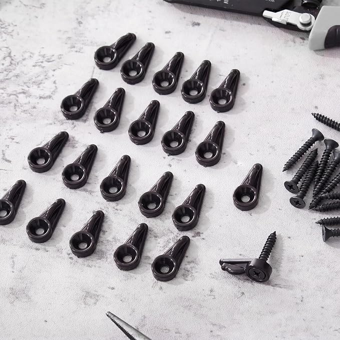 Blulu 24 Pack Flush Cabinet Glass Retainer Clips Window Screen Clip - Image 7