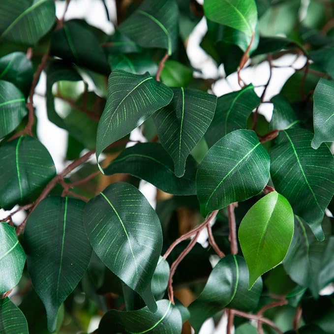 Nearly Natural 74 in Triple Trunk Artificial Ficus Tree - Image 8