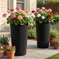 24" Tall Planters for Outdoor Plants Set of 2 by Diyfire