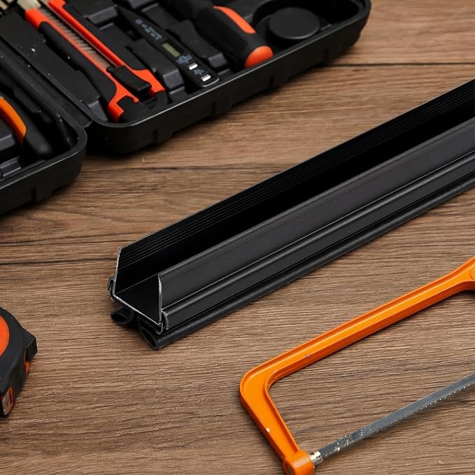 Yaocom 4 Strip Black 32 Inch Vinyl U-Shape Door Bottom Seal, Slide on - Image 7
