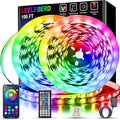 Led Lights for Bedroom 100 ft Music Sync Color Changing RGB Led Strip Lights by Leeleberd