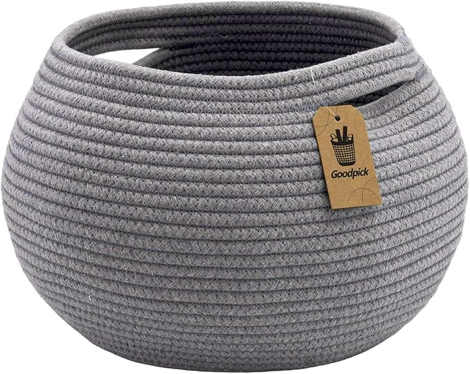 Goodpick Round Woven Rope Storage Basket by Goodpick