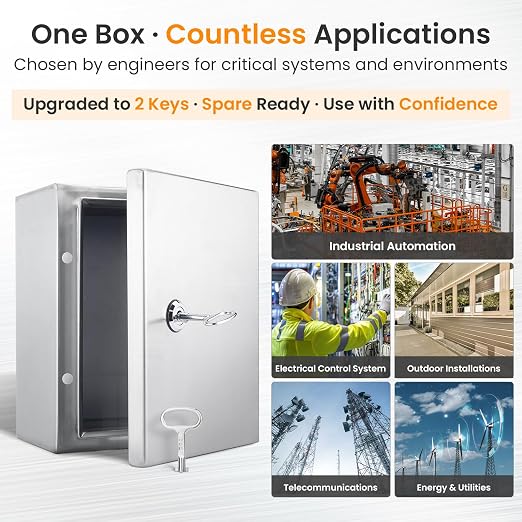 QILIPSU 304 Stainless Steel Electrical Box IP65 Waterproof Steel Project - Image 5