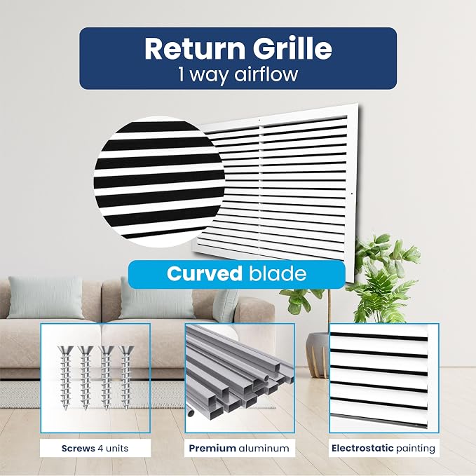 24x18 Aluminum Wall Ceiling Air Return Vent Cover HVAC Rustproof Grille - Image 4