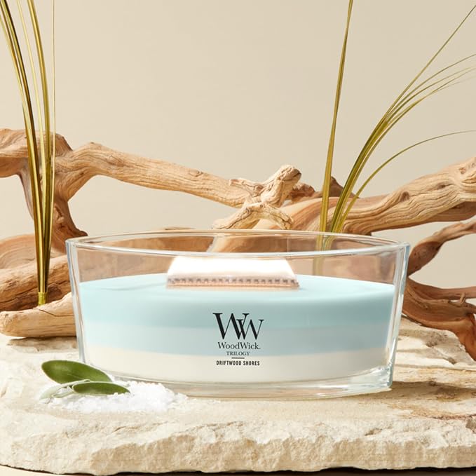 Woodwick Driftwood Shores Ellipse Trilogy Candle - Image 2