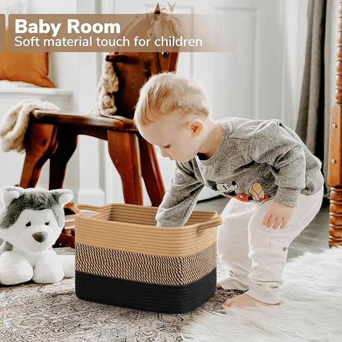 Goodpick Woven Storage Basket for Shelves, Wicker Baskets for Dog Toys - Image 4