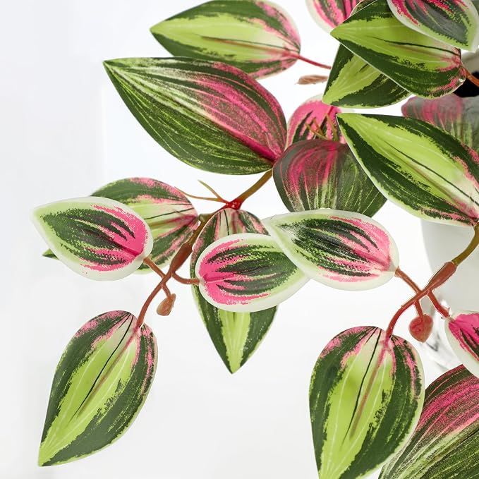 Briful Small Faux Plants Indoor Artificial Potted Silk Plants Fake Watermelon - Image 3