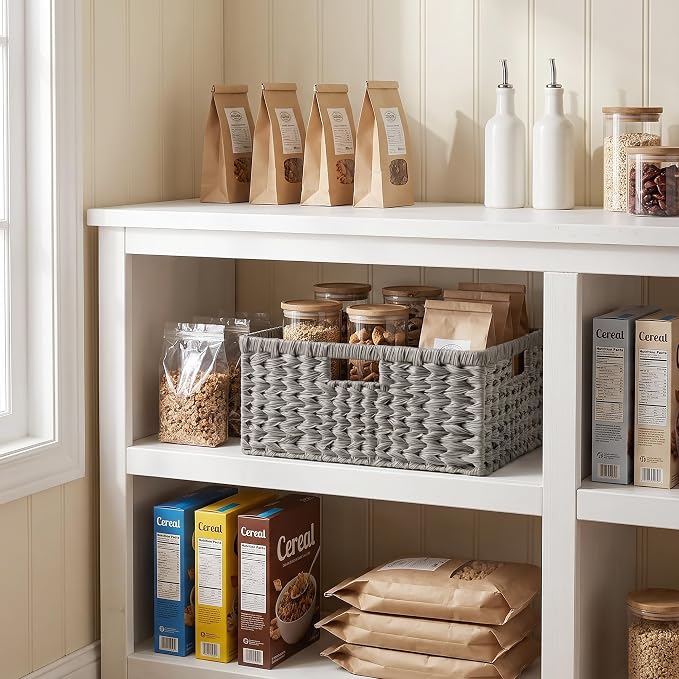 GRANNY SAYS Wicker Baskets for Organizing, Waterproof Pantry Basket, Large - Image 4