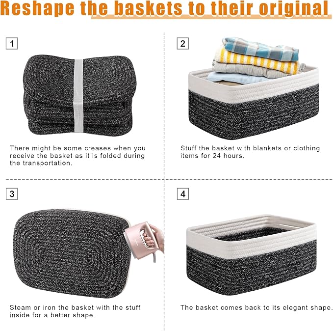 OIAHOMY 4 PACK 7L Storage Baskets - Image 7