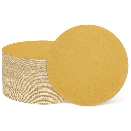 HARFINGTON 50 Pcs 2 Inch Sanding Discs 320 Grit Yellow Aluminum Oxide | Hook by HARFINGTON