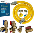 1" OD x 48" x 3/4"MIP x 3/4"FIP Flexible Gas Connector Kit, by PROCURU