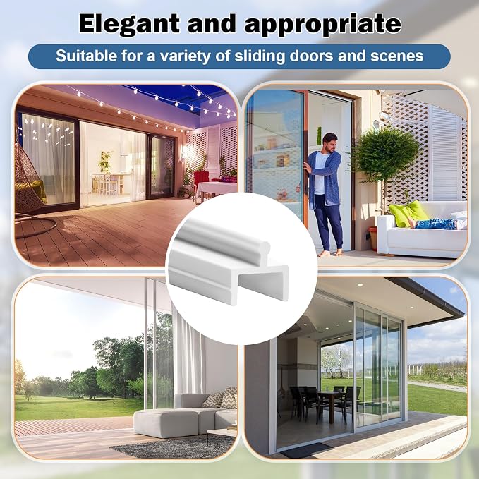 CroBlissful 2 Pcs Sliding Screen Door Track Bottom Replacement 72 Inch White - Image 6