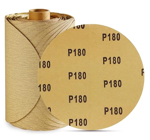 100 PCS 6 Inch PSA Sanding Discs 180 Grit Sticky-Back Sandpaper | Adhesive by LuckyGuard
