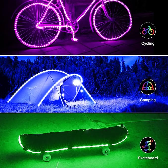 Battery Powered Strip Lights 6.6Ft RGB 5050 Color Changing TV Backlights | LED - Image 2