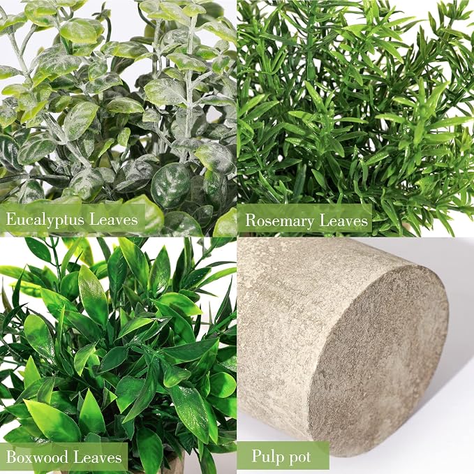 Artificial Plants 3 Pack Mini Fake Hanging - Image 3