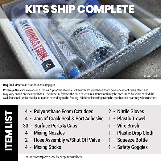 RadonSeal Complete DIY Foundation Crack Repair Kit, Urethane Sealant, 20 Ft | - Image 3