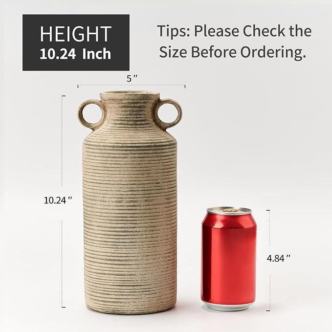 Vaseking Ceramic Rustic Vase - Image 3