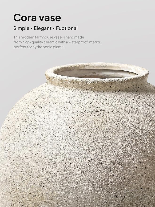 Large White Ceramic Vase - Image 4