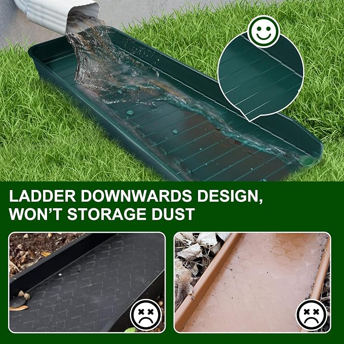 Creative.C 4 Pack Gutter Downspout Extensions, Rain Gutter Downspout Splash - Image 5